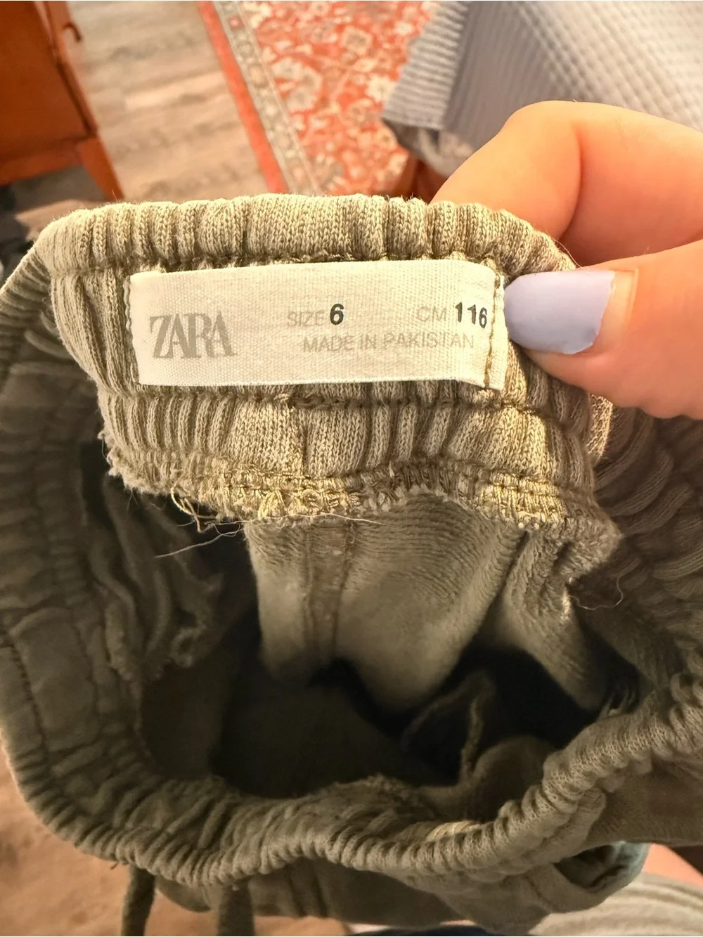 Zara Olive Green Cargo Jogger Pants